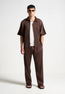 Pascal - Pleated Shirt - Brown