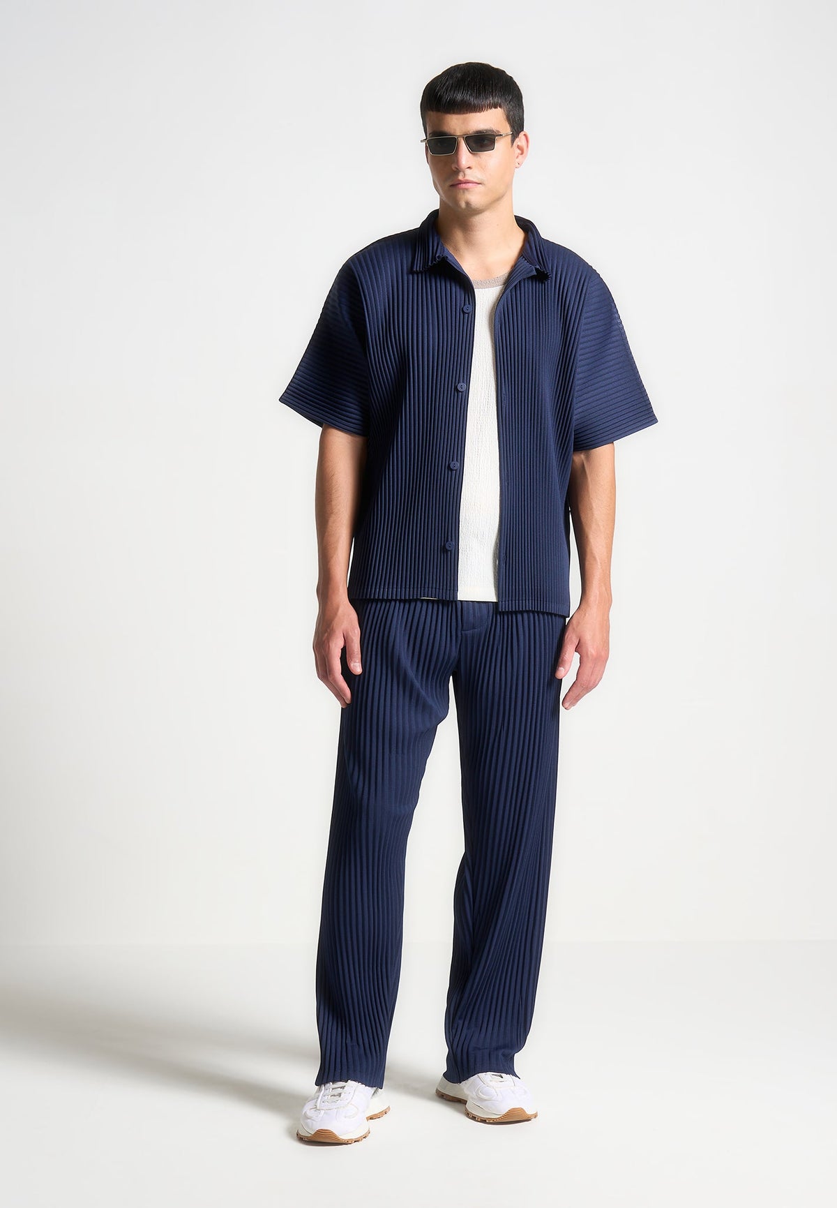 Jonas - Pleated Pants - Navy
