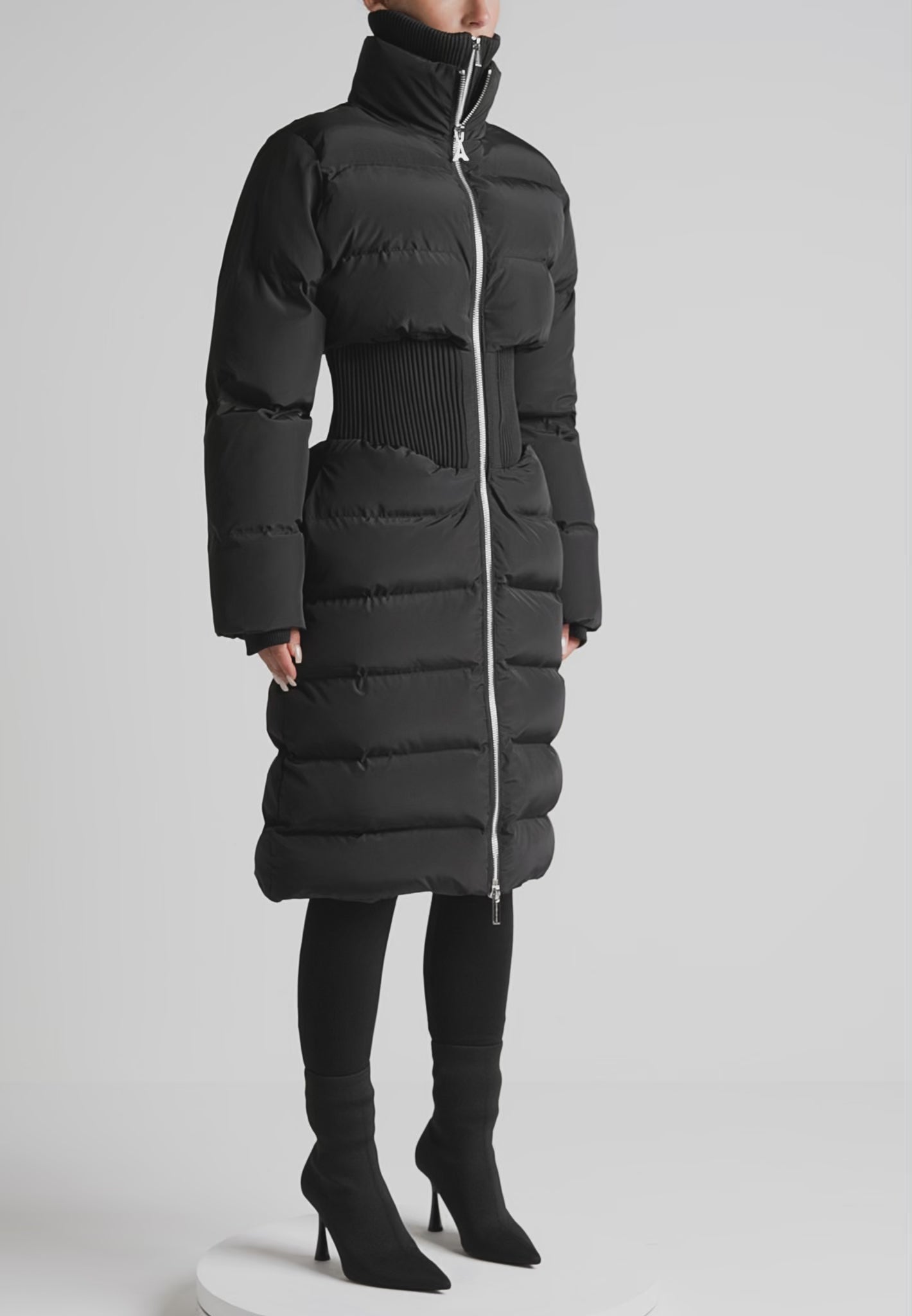 ribbed-corset-longline-puffer-coat-black