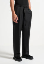 relaxed-fit-textured-belted-tailored-trousers-black