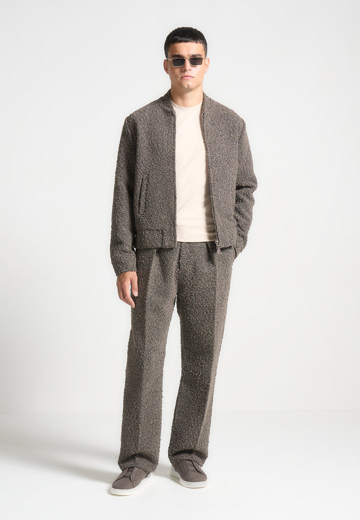 relaxed-fit-boucle-pleated-tailored-trousers-brown