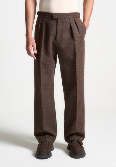 pierre-relaxed-fit-melange-pleated-tailored-trousers-brown