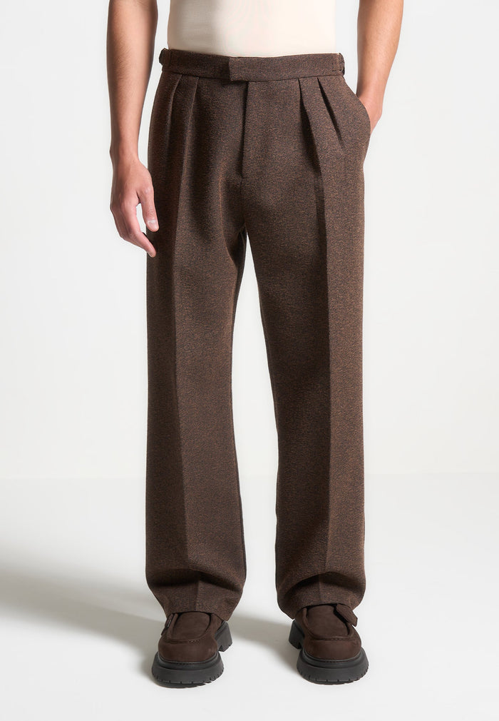 pierre-relaxed-fit-melange-pleated-tailored-trousers-brown
