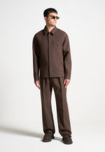 relaxed-fit-melange-tailored-twin-pleat-trousers-brown