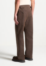 relaxed-fit-melange-tailored-twin-pleat-trousers-brown