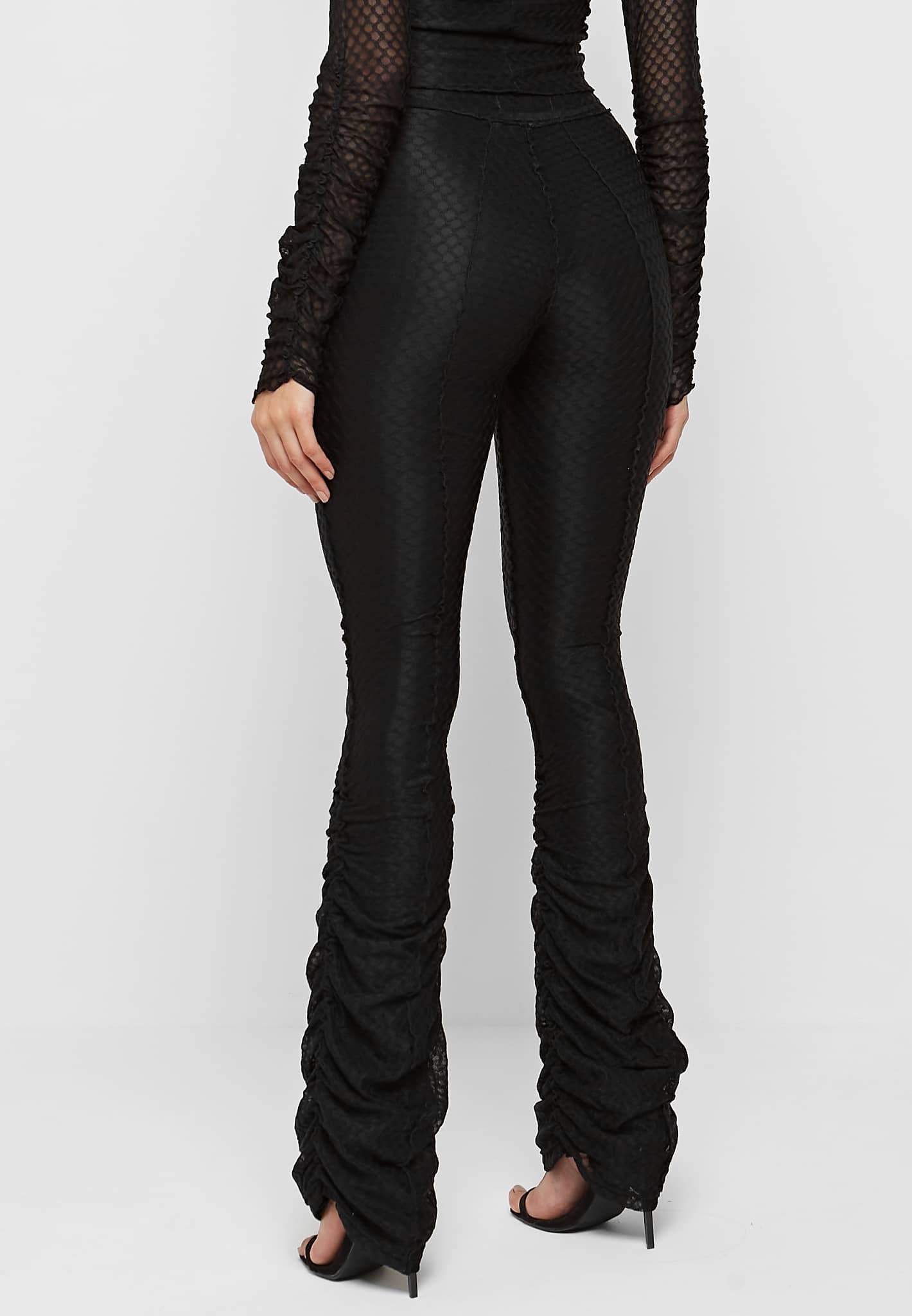 Mesh on sale flared trousers