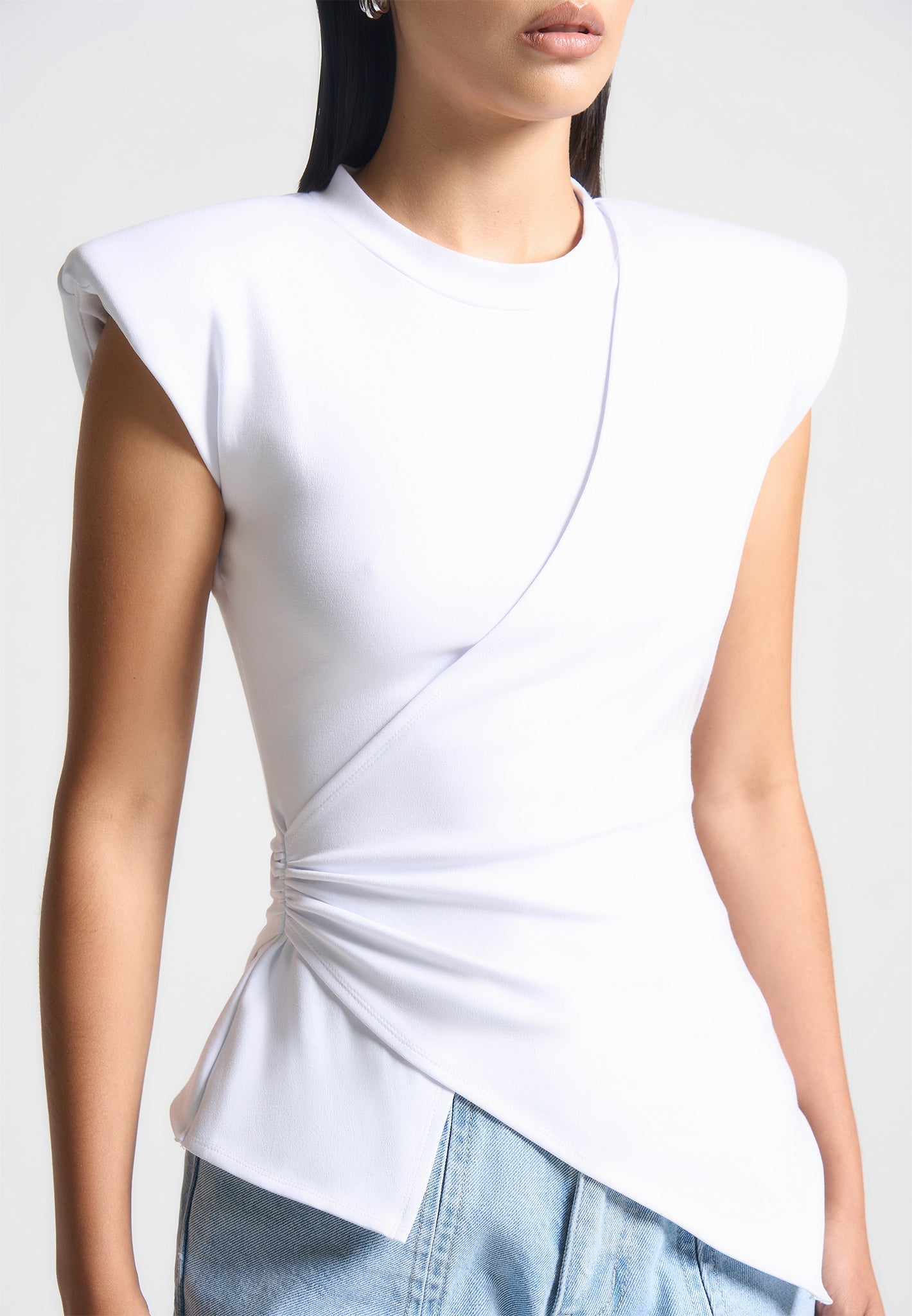 wide-shoulder-ruched-waist-top-white