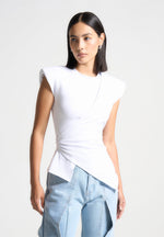 wide-shoulder-ruched-waist-top-white