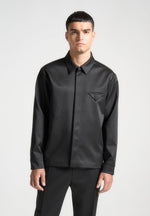 satin-tailored-shirt-with-triangle-pocket-black