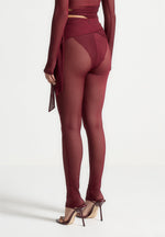 ribbed-sheer-leggings-with-tie-wine-red