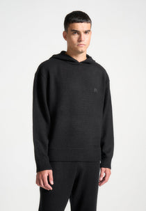 Signature Mohair-Blend Hoodie - Black
