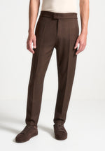 slim-fit-pleated-trousers-brown