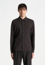 slim-fit-tailored-stretch-shirt-brown