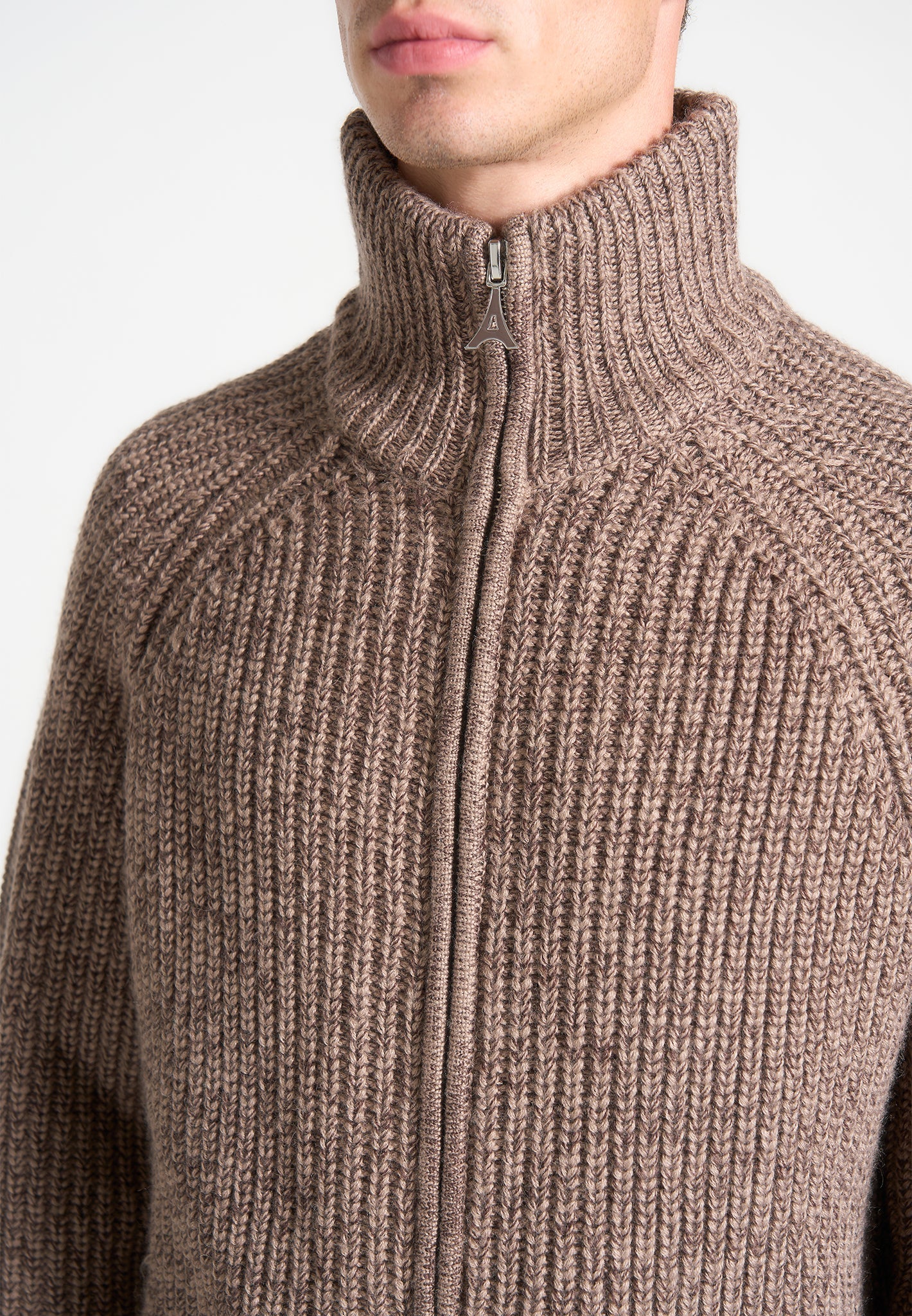 speckled-wool-zip-up-cardigan-taupe