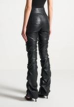caroline-tacked-leather-fit-and-flare-trousers-black