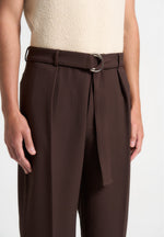 relaxed-fit-textured-belted-tailored-trousers-brown