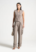 textured-tailored-wrap-waistcoat-brown-marl