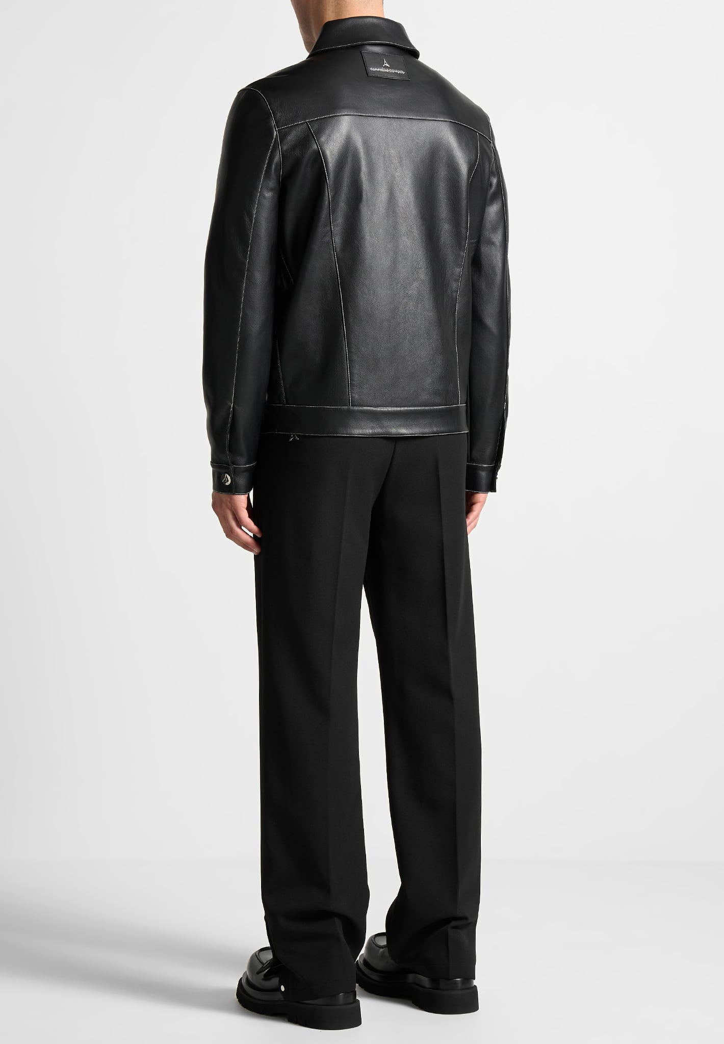 vegan-leather-contrast-stitch-jacket-black