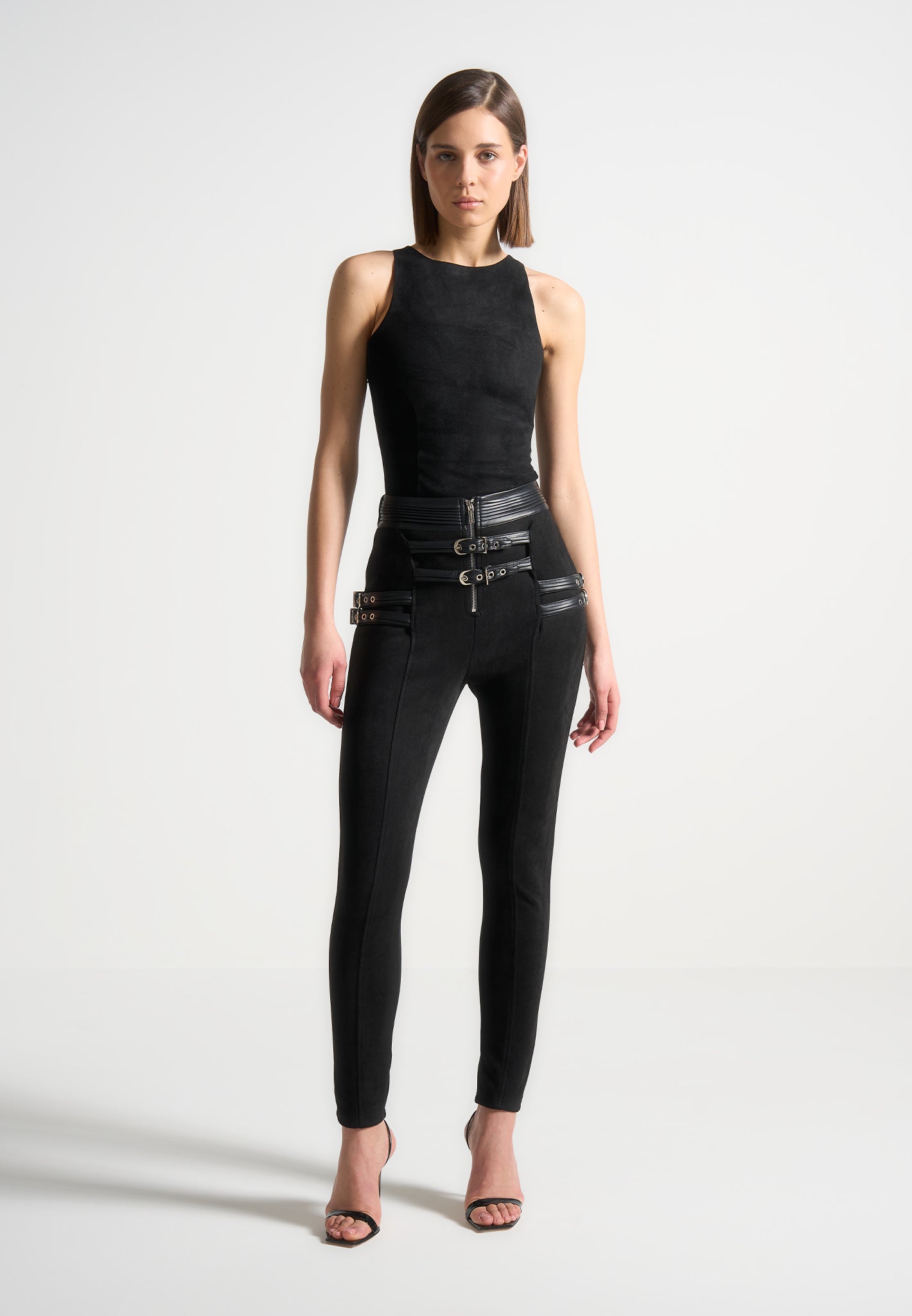 vegan-suede-buckle-detail-leggings-black