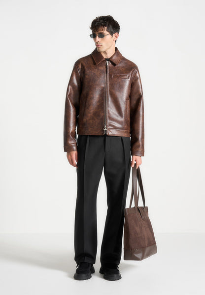 Laurent - Vintage Leather Jacket - Brown | Manière De Voir B.V