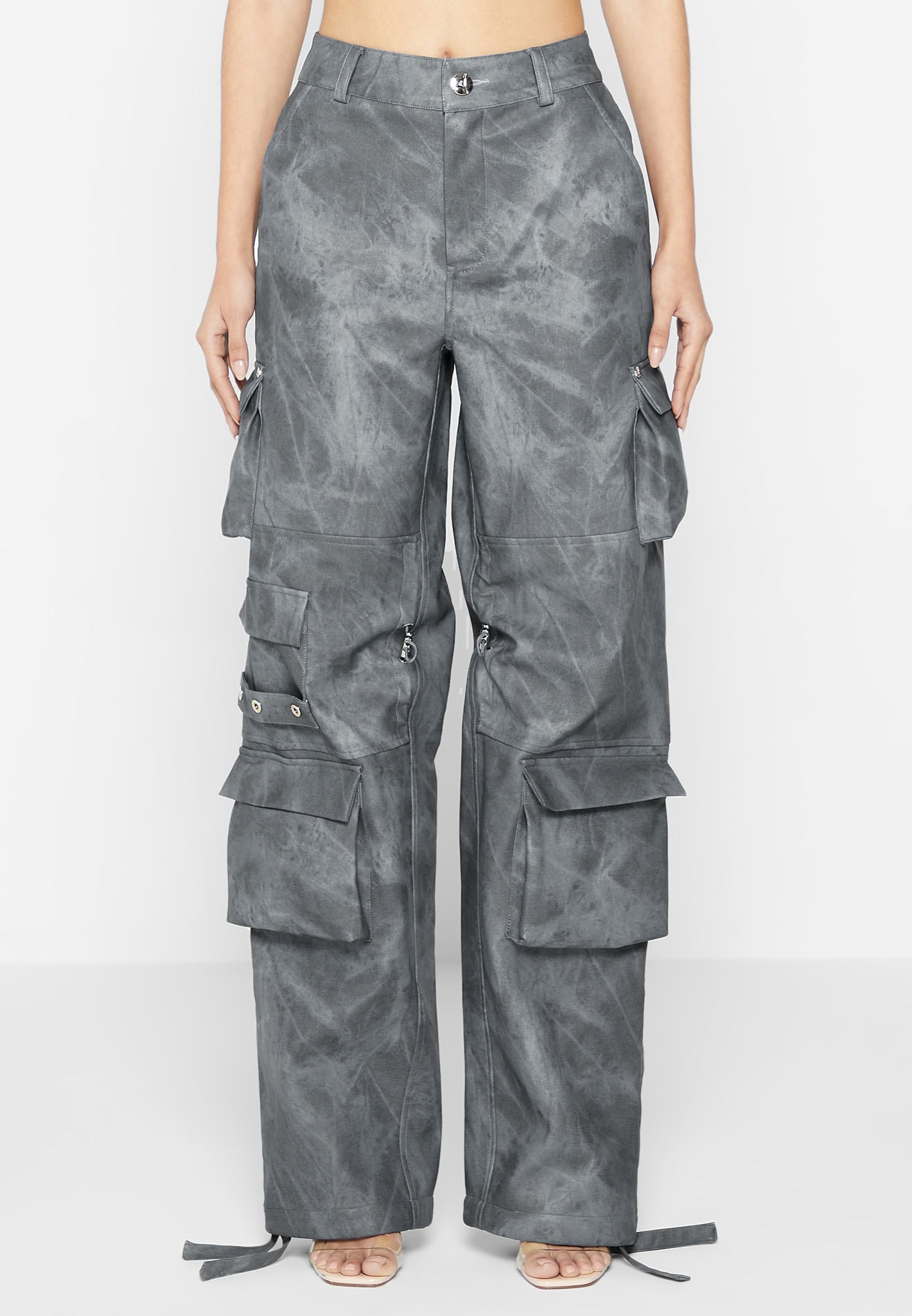 high-waisted-vintage-marble-leather-cargo-pants-washed-grey 