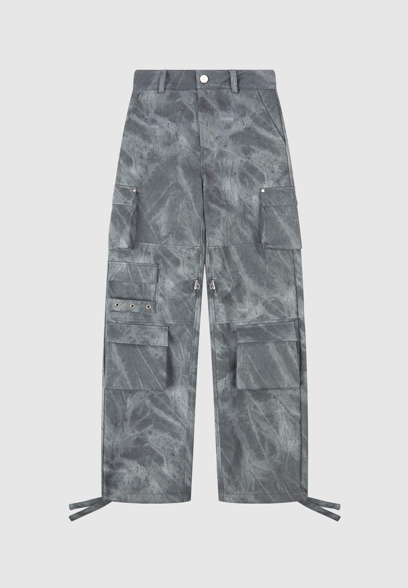 high-waisted-vintage-marble-leather-cargo-pants-washed-grey 
