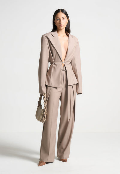 wide-shoulder-tailored-blazer-with-twin-belt-beige
