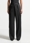 foldover-sateen-trousers-with-d-ring-belt-black