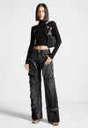 zip-detail-denim-cargo-pants-washed-black